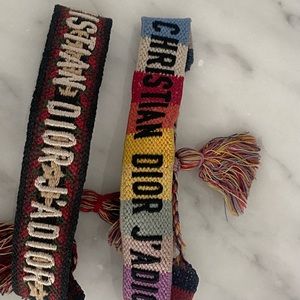 Dior pair of knit bracelets